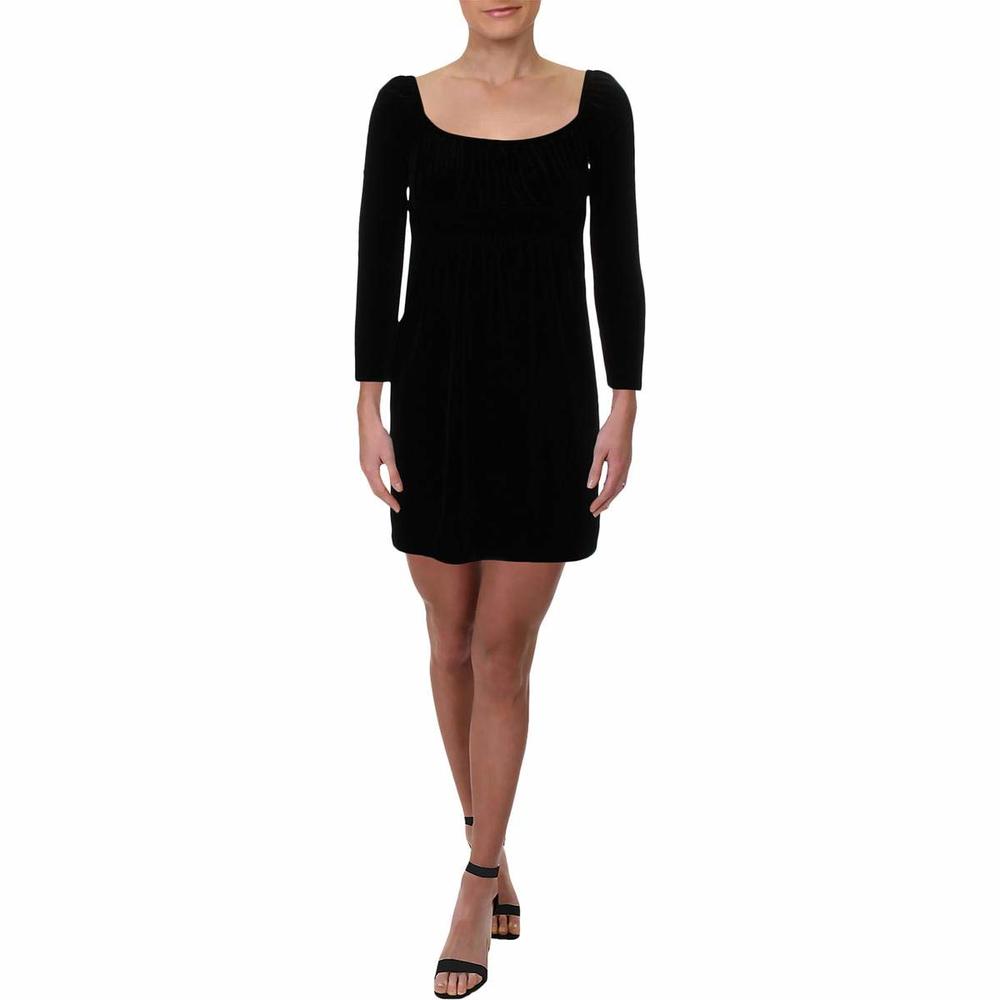 MSRP $88 Aqua Womens Velvet Cocktail Party Dress Black XS Size XS BLACK